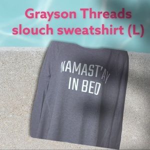 Grayson Threads slouch crewneck sweatshirt (L)